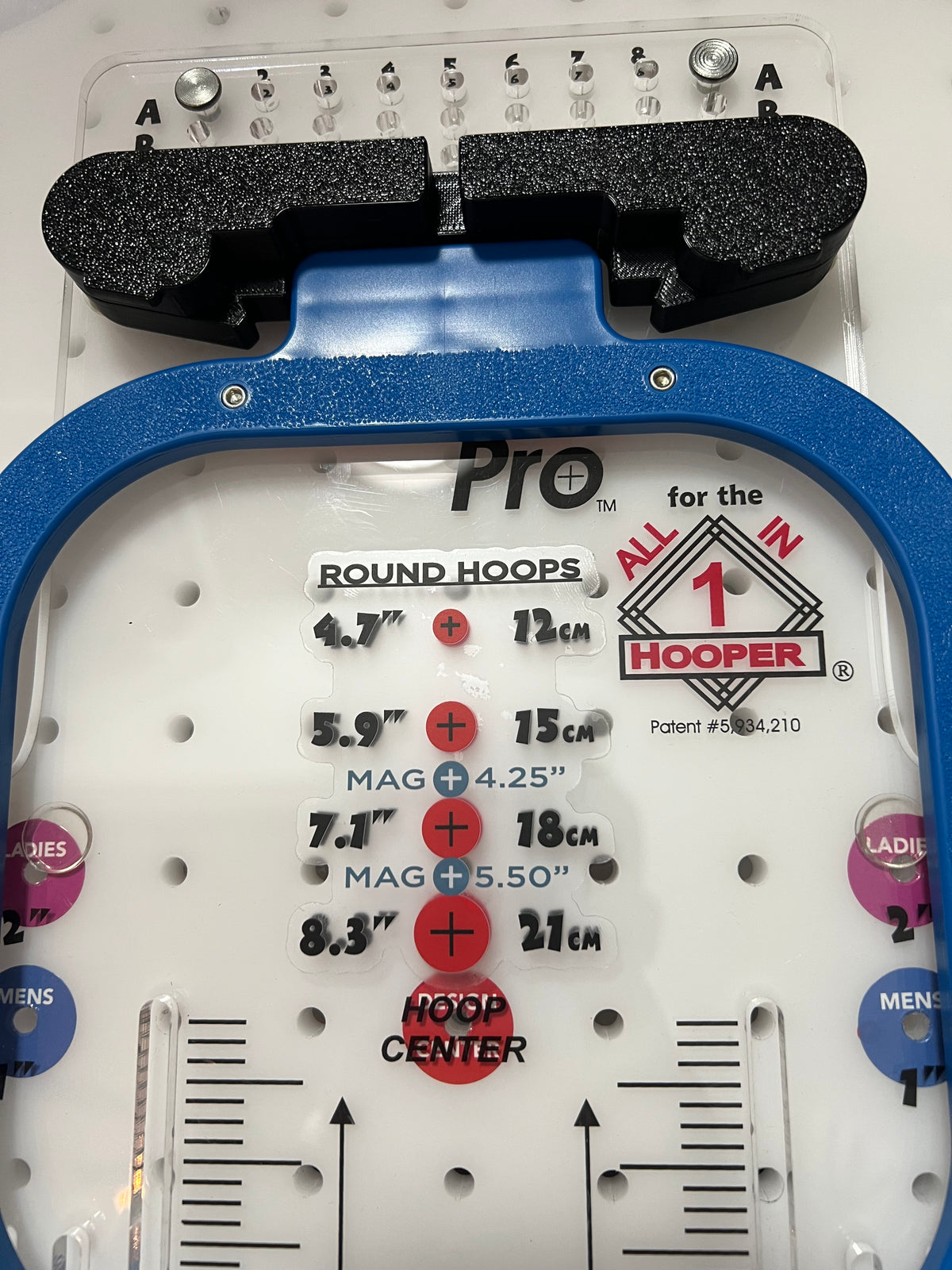 Leveler Pro sticker overlay for Mighty and round embroidery hoops