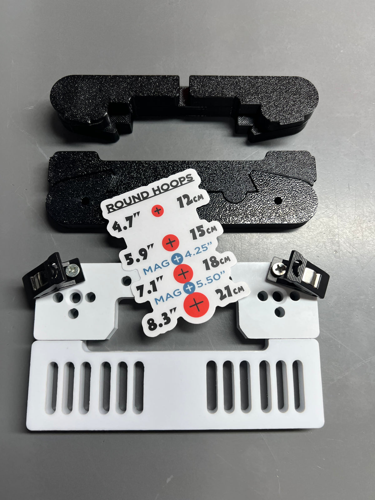 Leveler Pro Mighty hoop sticker overlay close-up