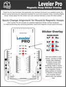 Leveler Pro sticker overlay with MAG 4.25 and 5.50 magnetic hoop crosshairs and round hoop crosshairs